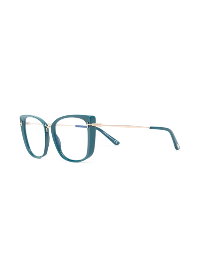 Tom Ford Cat-eye Frame Optical Glasses In Blau