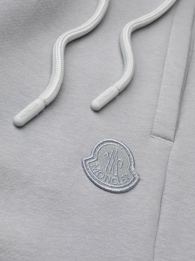 Shop Moncler Logo-patch Drawstring Track Pants In Grau