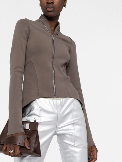 Rick Owens Zip-through Jumper In Grau