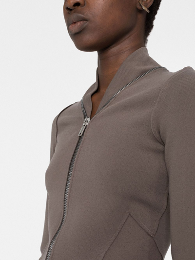 Rick Owens Zip-through Jumper In Grau