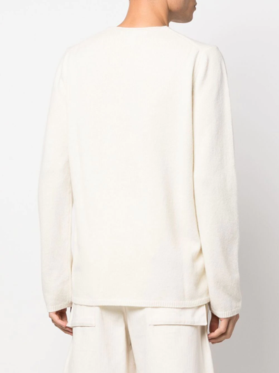 Shop Comme Des Garçons Shirt Graphic-print Jumper In White