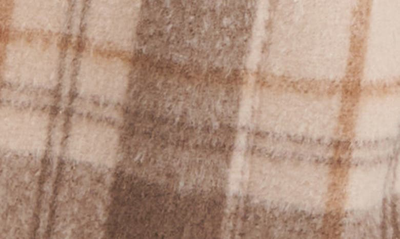 Noize Katja Vegan Wool Plaid Coat In Oat