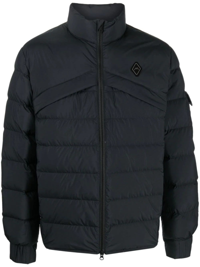 Shop A-cold-wall* Black Logo-print Padded Jacket In Nero