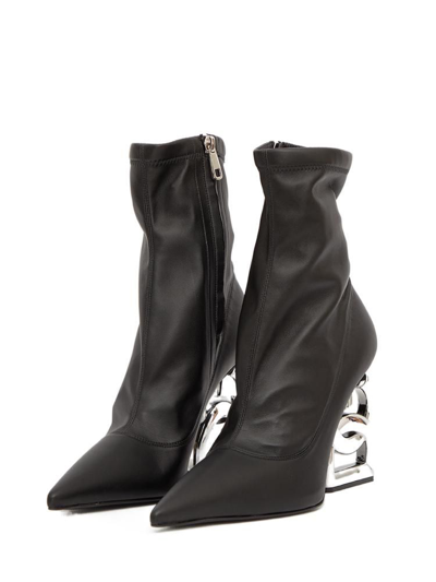 Shop Dolce E Gabbana Women's Black Leather Boots