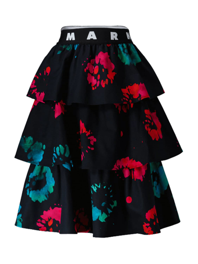 Shop Marni Kids Black Skirt For Girls