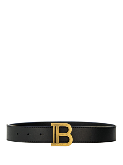 Shop Balmain Kids Belt For Boys In Black
