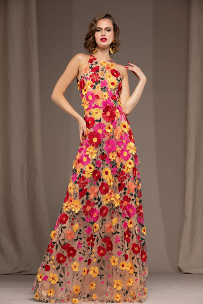 Shop Naeem Khan Floral Lace Gown
