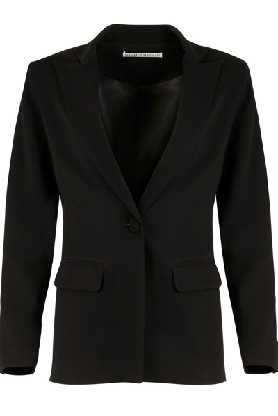 Shop Natalie Chapmann Silk Blend Blazer Jacket