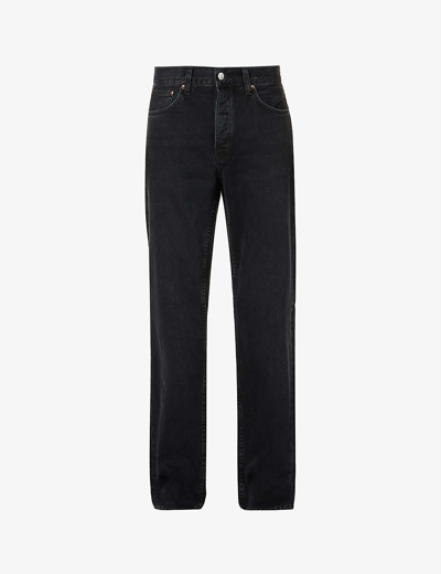 Shop Nudie Jeans Rad Rufus Relaxed-fit Jeans In Vintage Black