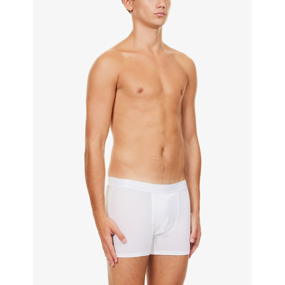 Shop Cdlp Men's White Mid-rise Stretch-jersey Boxer Briefs Pack Of Three
