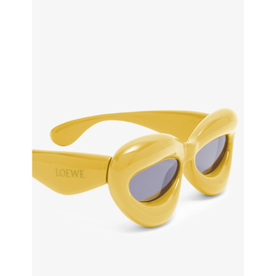 Shop Loewe G00036ix02 Cat-eye Acetate Sunglasses In Yellow
