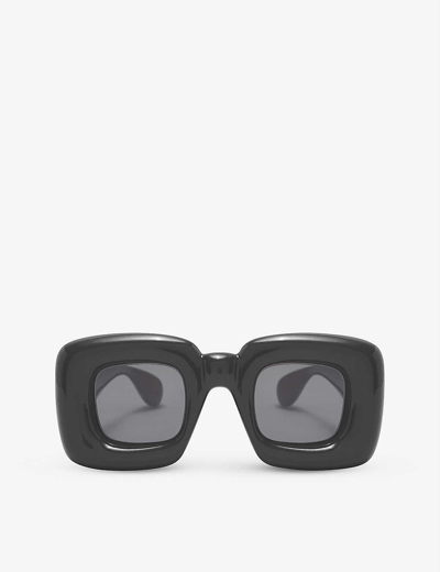 Loewe Inflated Oversized Square-frame Acetate Sunglasses In Black