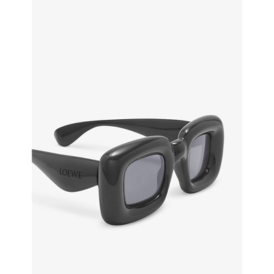 Loewe Inflated Oversized Square-frame Acetate Sunglasses In Black