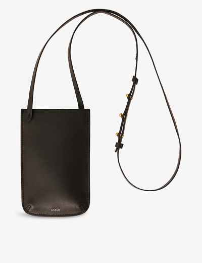 Shop Soeur Women's Black Noe Leather Cross-body Bag