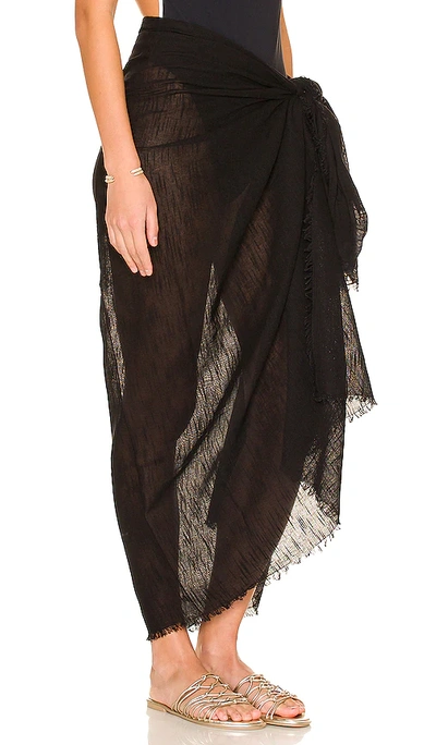 Seafolly Textured Beach Wrap In Black