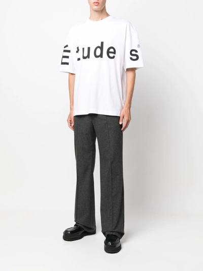 Etudes Studio Logo-print Short-sleeved T-shirt In White