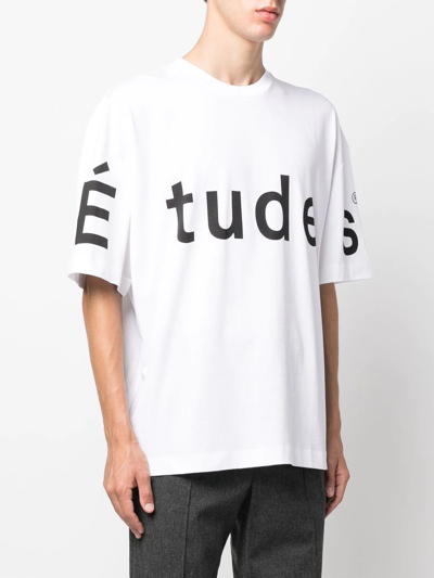 Etudes Studio Logo-print Short-sleeved T-shirt In White