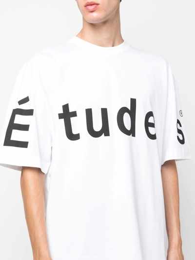 Etudes Studio Logo-print Short-sleeved T-shirt In White
