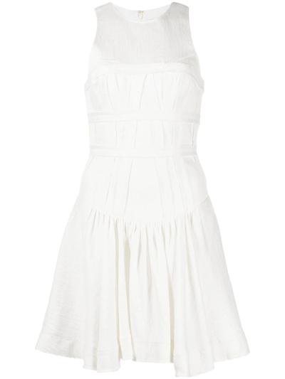 Shop Aje Tidal Corset Mini Dress In White