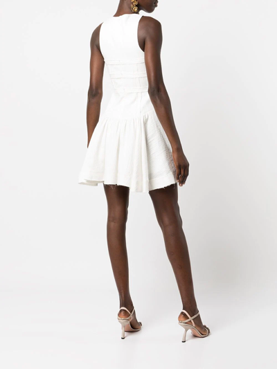 Shop Aje Tidal Corset Mini Dress In White