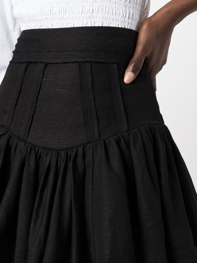 Shop Aje Reverb Flip Mini Skirt In Black