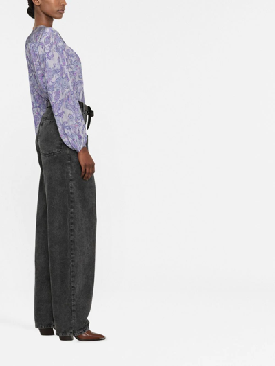 Isabel Marant Brunille Printed Blouse In Blau