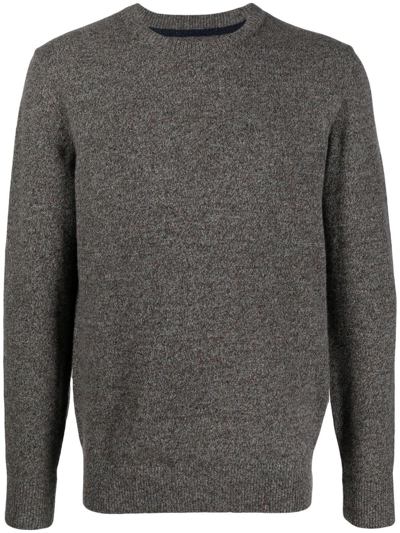 Barbour Crewneck Knitted Jumper In Braun