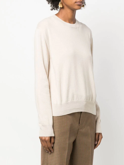 Shop Marni Cashmere Long-sleeve Jumper In Nude