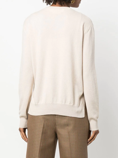 Shop Marni Cashmere Long-sleeve Jumper In Nude