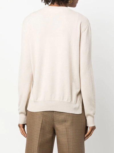 Marni Cashmere Long-sleeve Jumper In Nude