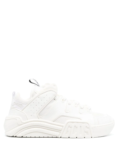 Shop Gcds Panelled High-top Sneakers In White