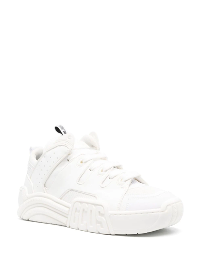 Shop Gcds Panelled High-top Sneakers In White