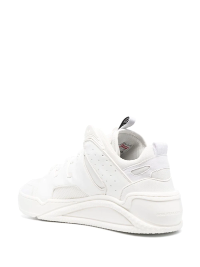 Gcds White Slim Skate Sneakers In White