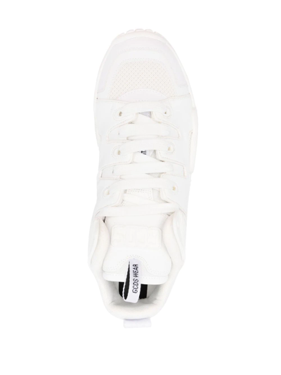 Shop Gcds Panelled High-top Sneakers In White