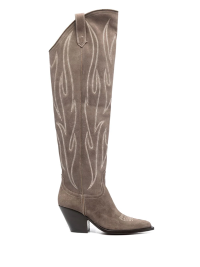 Shop Sonora Hermosillo 60mm Knee-high Boots In Braun