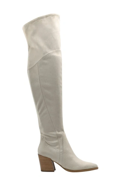 Shop Marc Fisher Ltd Cathi Pointed Toe Over The Knee Boot In Ivory