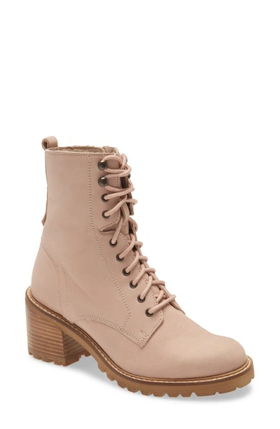 Shop Seychelles Irresistible Combat Boot In Pink Nubuck Leather