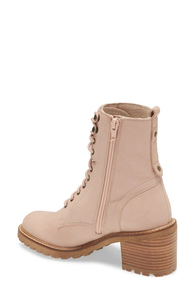 Shop Seychelles Irresistible Combat Boot In Pink Nubuck Leather