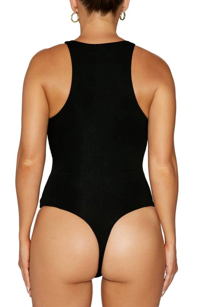 Shop Naked Wardrobe V-wire Bodysuit In Black