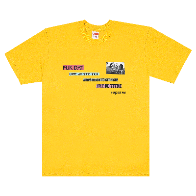 Pre-owned Supreme Joie De Vivre Tee 'yellow'