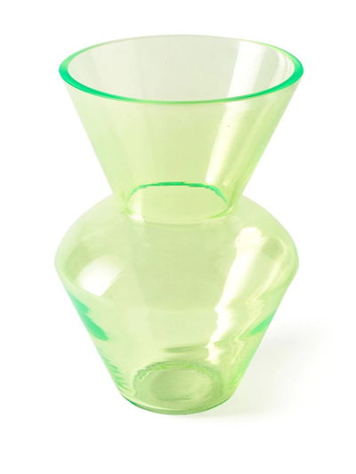 Polspotten Fat Neck Vase In Green