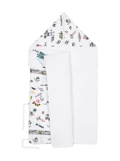 Shop Dolce & Gabbana Dg Floral-print Sleeping Bag In White