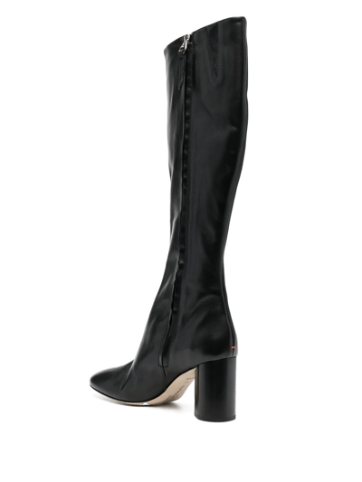 Shop Aeyde Ariana 80mm Leather Boots In Black