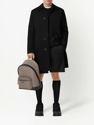 Shop Burberry Single-breasted Cotton Coat In Black