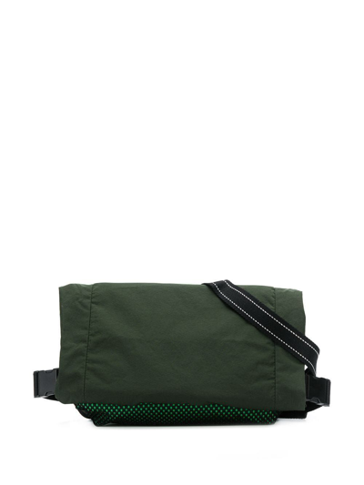 Shop Bottega Veneta Men's Green Cotton Belt Bag