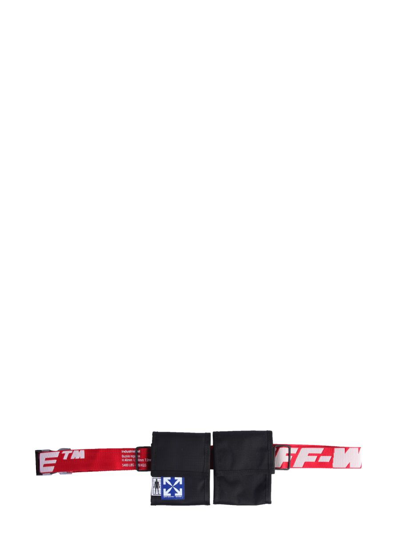 Shop Off-white Men's Black Elastane Belt Bag