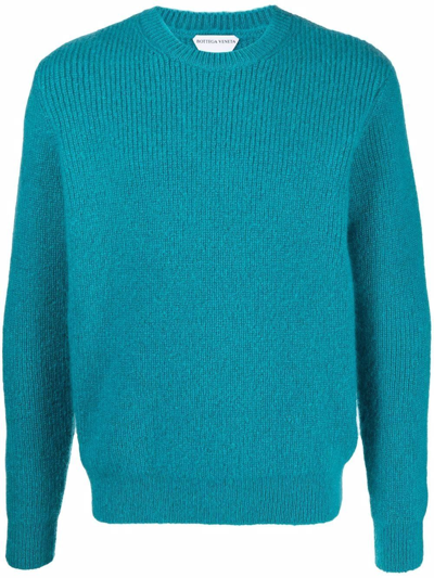 Shop Bottega Veneta Men's Light Blue Wool Sweater