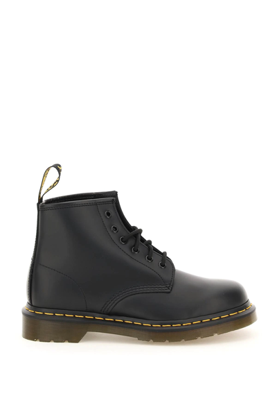 Shop Dr. Martens' 101 Smooth Lace-up Combat Boots In Black