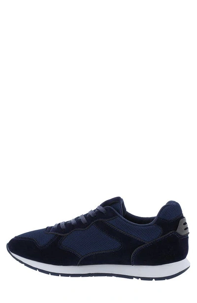 Shop English Laundry Fisher Suede Panel Sneaker In Navy