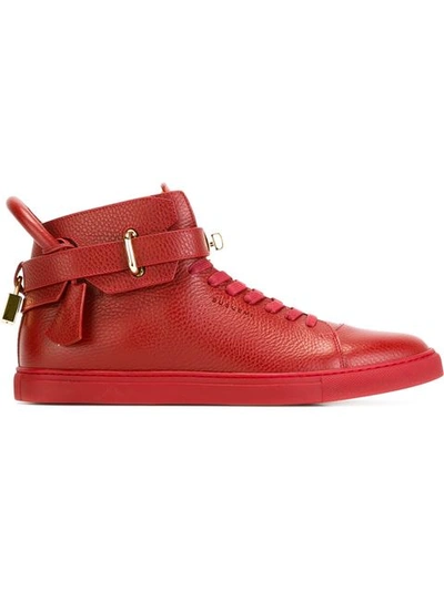 Buscemi Men's 100mm High-top Sneakers, Red